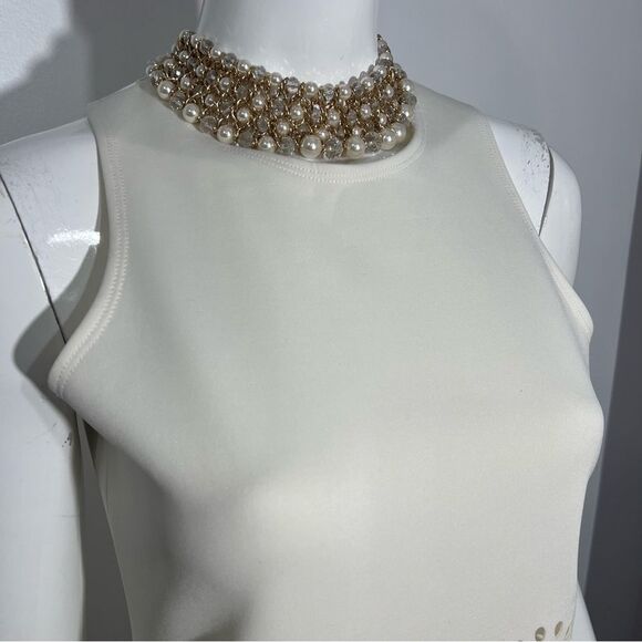 Lovers + Friends Stella Ivory Laser Cut‎ Dress -- L - Picture 9 of 16